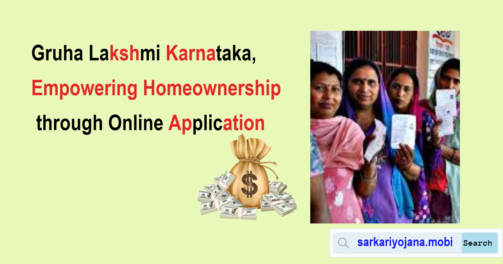 Gruha Lakshmi Karnataka, Empowering Homeownership through Online Application